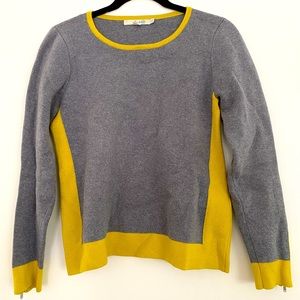Beautiful Boden gray with gold trim sweater size 6